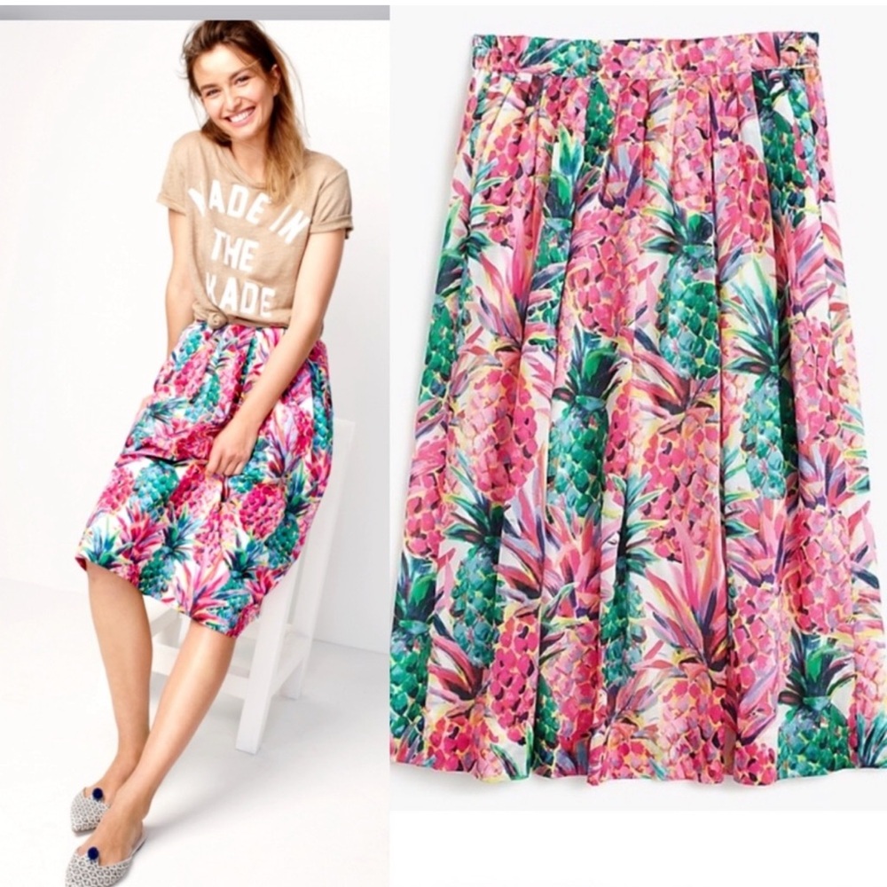 J.Crew Tropical Print Women's Skirt Size 0